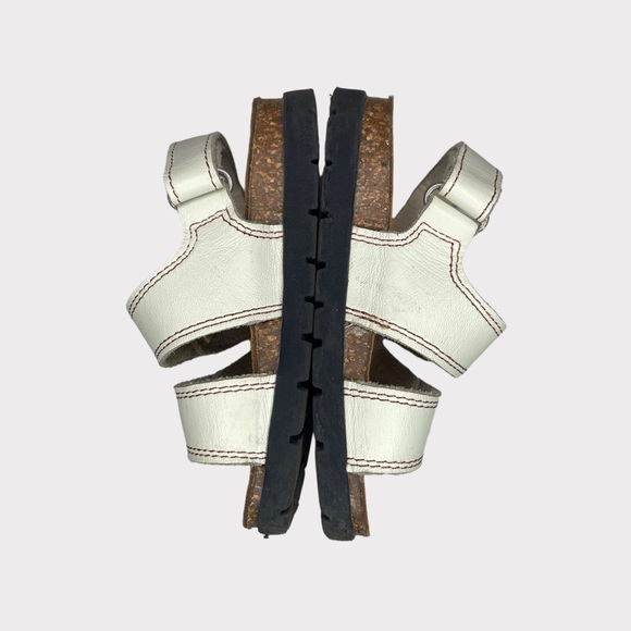 Zara 3 Strap-Velcro Closure Beige Sandals - Picture 3 of 5